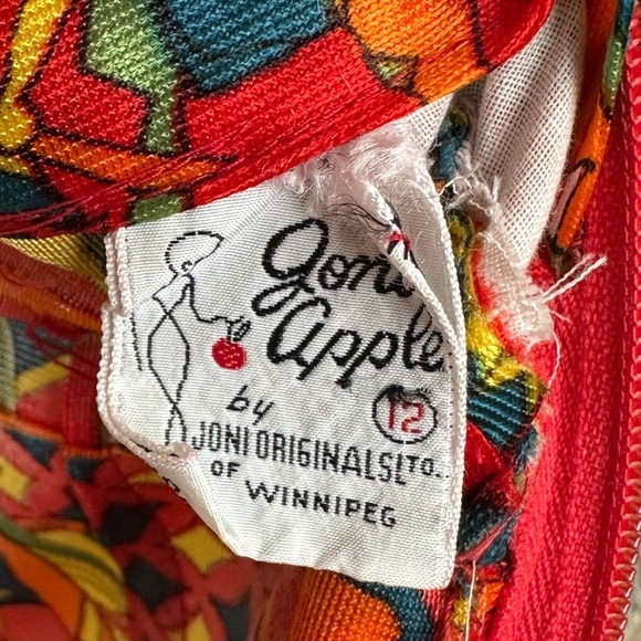 Vintage 60s Joni Apple Egyptian Revival Maxi Psychedelic Boho Tribal Print - Picture 3 of 17